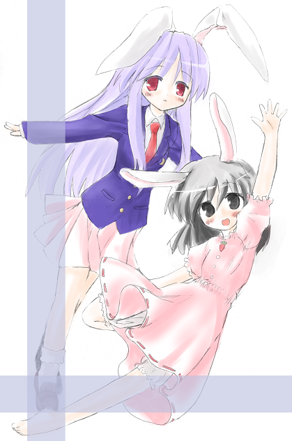 reisen udongein inaba and inaba tewi (touhou) drawn by sidorov