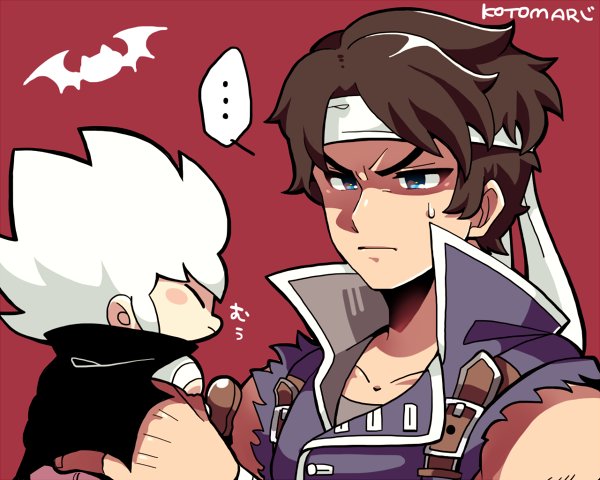 richter belmont and kid dracula (super smash bros. and 3 more) drawn by kotorai