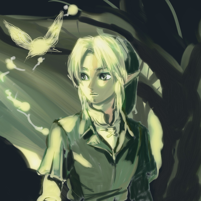 link and navi (the legend of zelda and 1 more) drawn by hakobe_(ichiru)