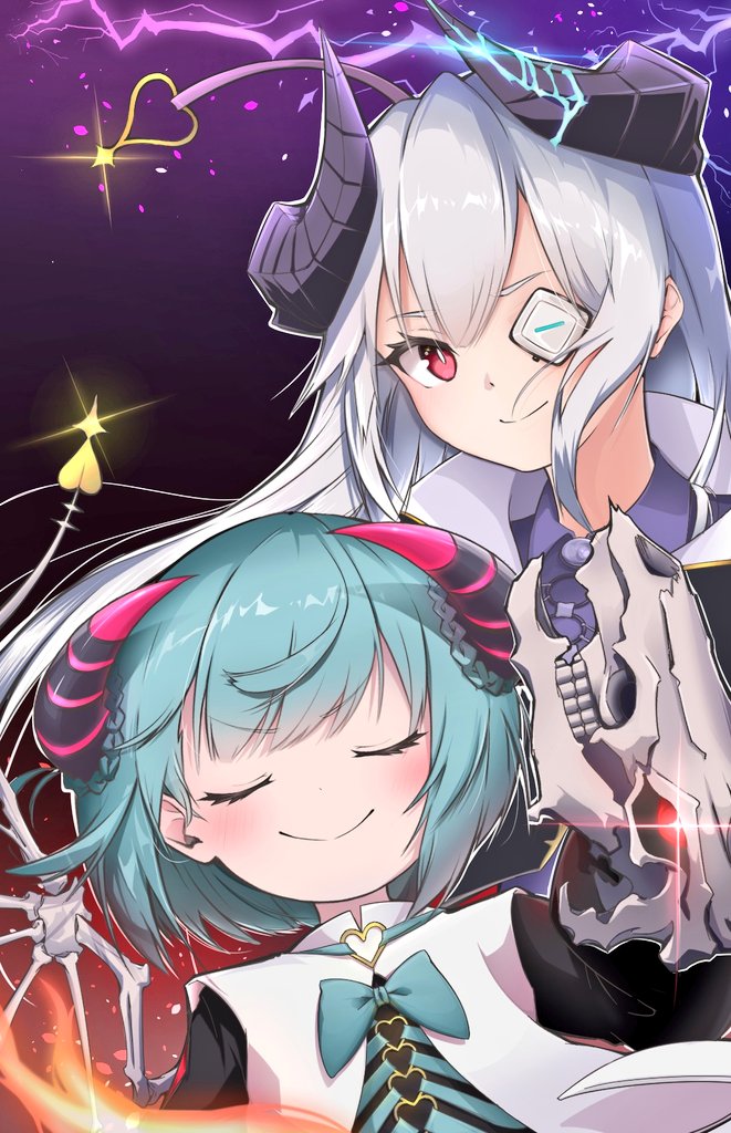 yamawaki bon ivar and bungo yayoi (heaven burns red) drawn by musin_az