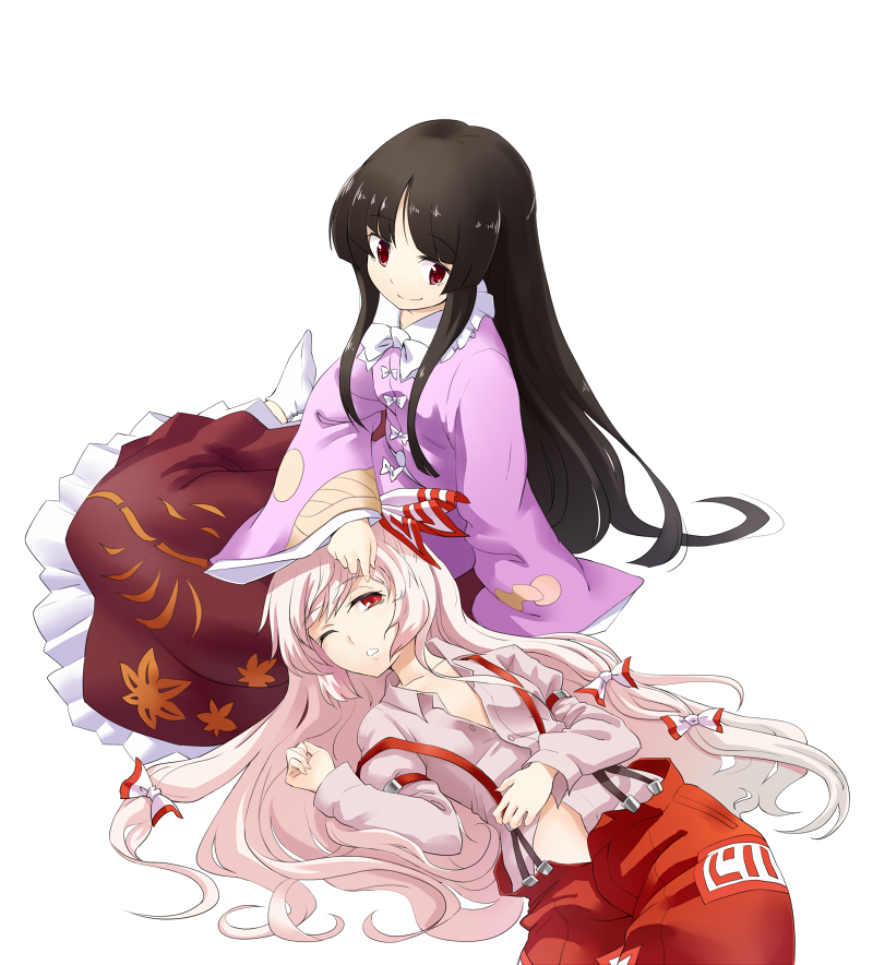 fujiwara no mokou and houraisan kaguya (touhou) drawn by nobori_ranzu