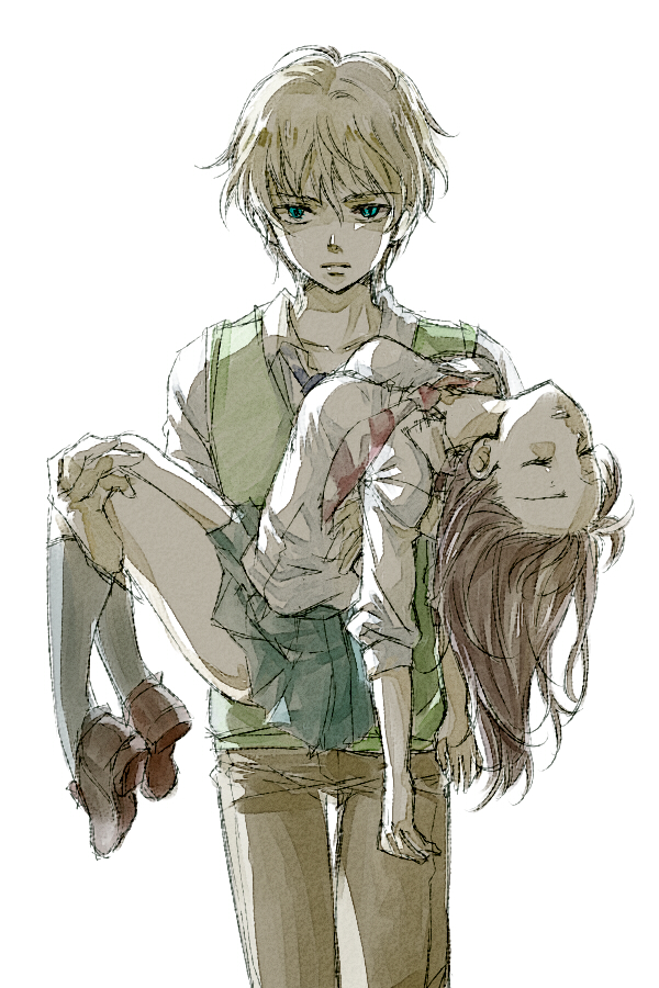 naruse ibara and kurosawa haruto (coppelion) drawn by nammy
