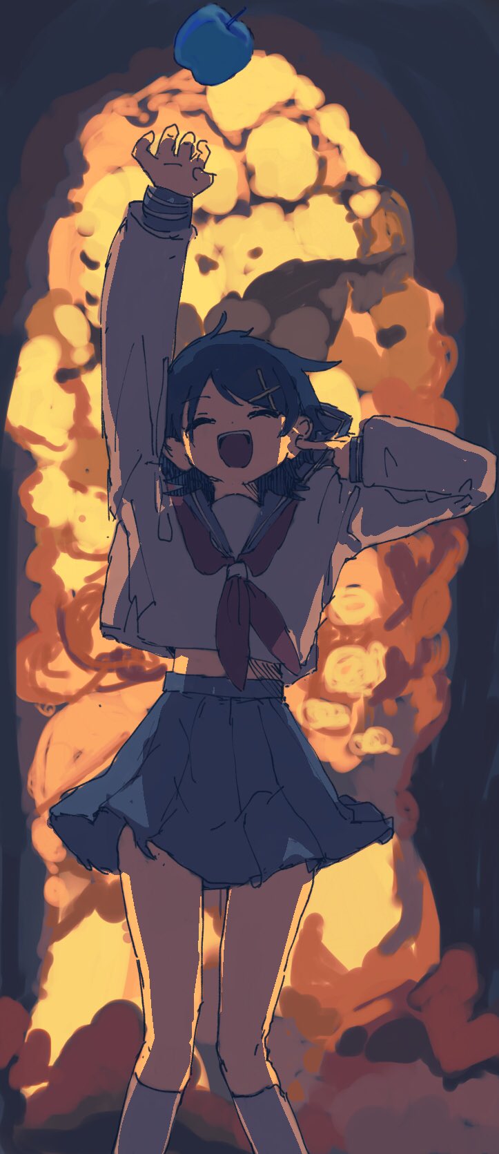 fuura kafuka (sayonara zetsubou sensei) drawn by me_(user_nmst5387)