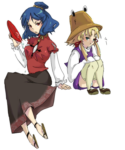 moriya suwako and yasaka kanako (touhou) drawn by zen_(raspberry)