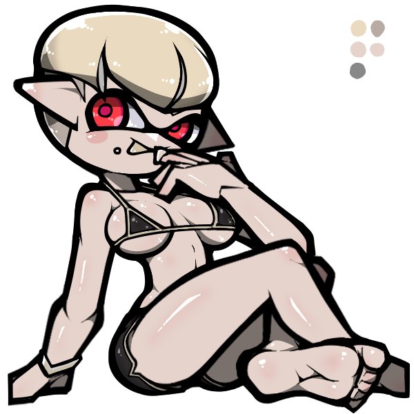 inkling player character and inkling girl (splatoon) drawn by name_omoitukan2