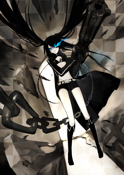 black rock shooter (black rock shooter) drawn by sakumi