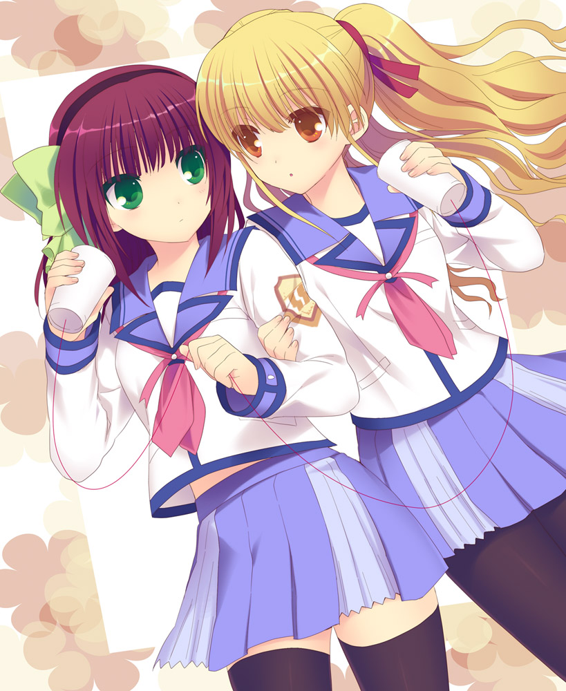 nakamura yuri and yusa (angel beats!) drawn by fuyuichi