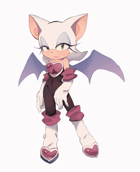 rouge the bat (sonic and 1 more) drawn by khabee