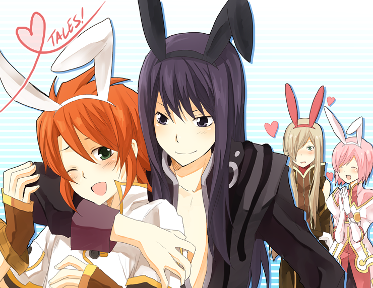 yuri lowell, estellise sidos heurassein, tear grants, and luke fon fabre (tales of and 2 more) drawn by kurot