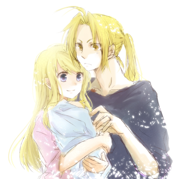 edward elric and winry rockbell (fullmetal alchemist) drawn by tsukuda0310