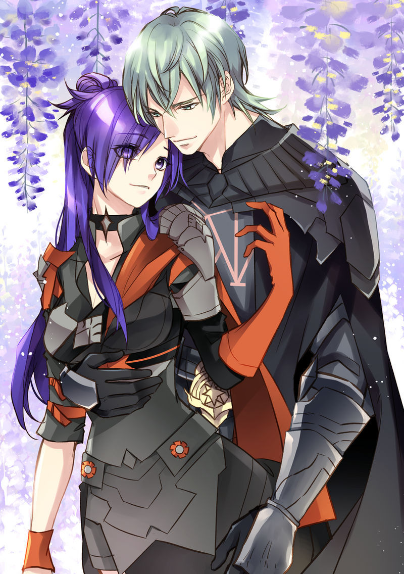male byleth and female shez (fire emblem and 2 more) drawn by zefiar