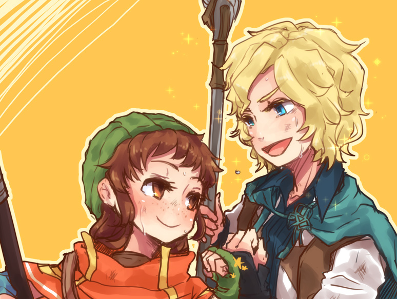 isuzu and lunderhaus cord (log horizon) drawn by mo_(deciliter)