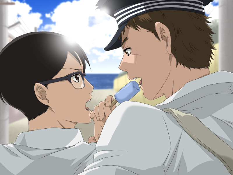 kawabuchi sentarou and nishimi kaoru (sakamichi no apollon) drawn by otenki