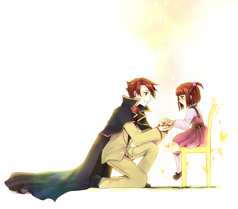 ushiromiya battler and ushiromiya ange (umineko no naku koro ni) drawn by hagi_green