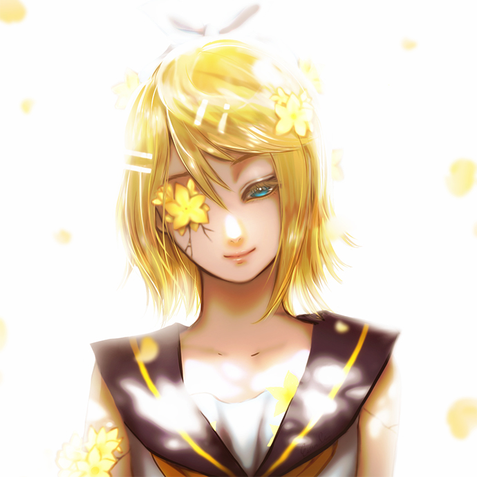 kagamine rin (vocaloid and 1 more) drawn by esther_shen