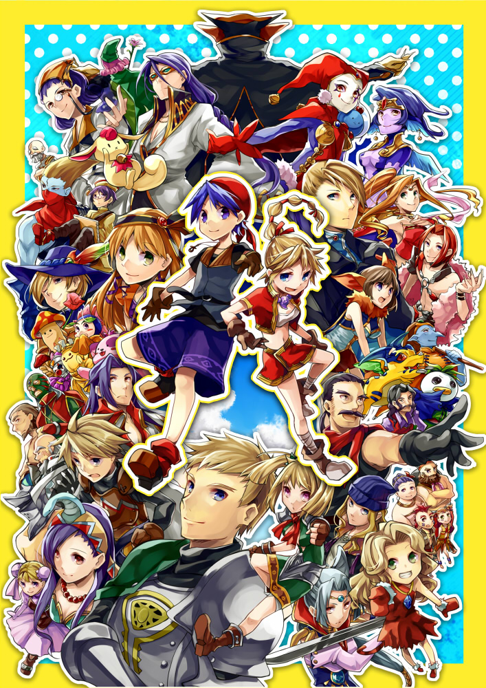 kid, serge, harle, leena, marcy, and 41 more (chrono cross) drawn by o_peco