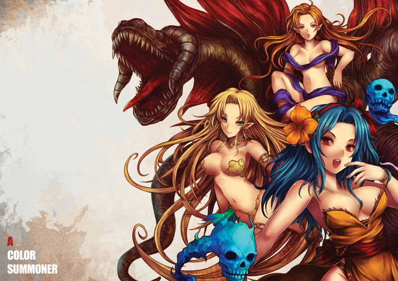 barbariccia, rocbouquet, and byunei (final fantasy and 5 more) drawn by kara_(color)