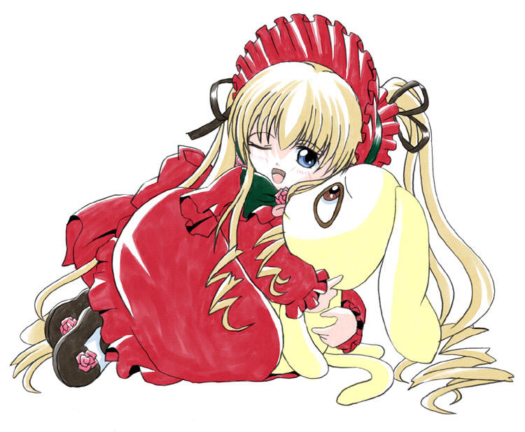 shinku and kunkun (rozen maiden) drawn by imai_kazunari