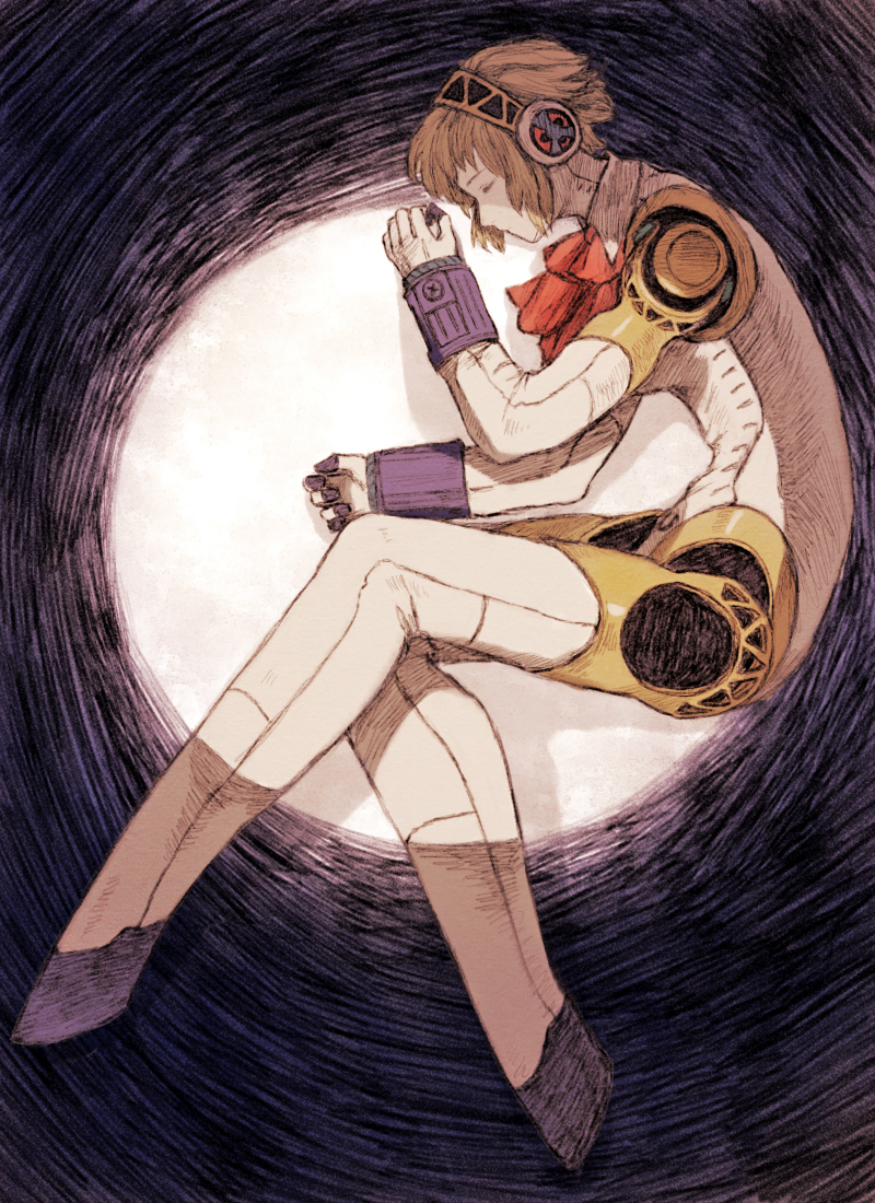 aigis (persona and 1 more) drawn by maeka_(kumaekake)