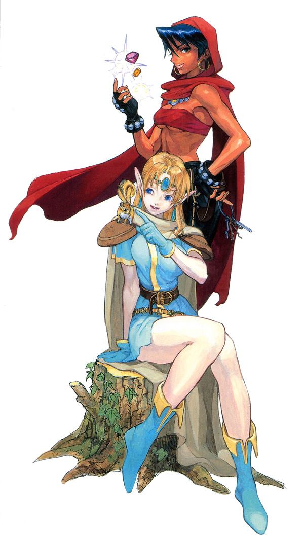 moriah and kayla (dungeons & dragons and 1 more) drawn by nishimura_kinu