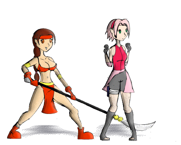 haruno sakura and seong mi-na (naruto and 2 more) drawn by dhim