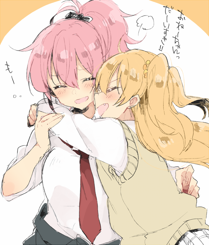 jougasaki mika and jougasaki rika (idolmaster and 1 more) drawn by mope