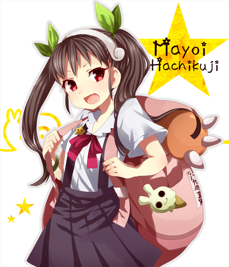 hachikuji mayoi (monogatari and 1 more) drawn by amaya_enaka