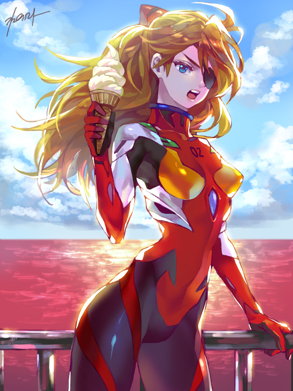 souryuu asuka langley (neon genesis evangelion and 2 more) drawn by kim_yura_(goddess_mechanic)