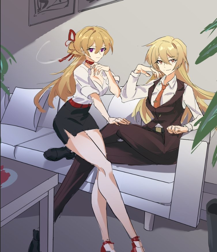 yakumo yukari and matara okina (touhou) drawn by arong