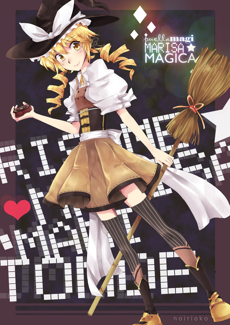 kirisame marisa and tomoe mami (touhou and 1 more) drawn by noirioko_(hourai-sugar)
