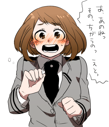 uraraka ochaco (boku no hero academia) drawn by yagiushi_(sinnpatilove)