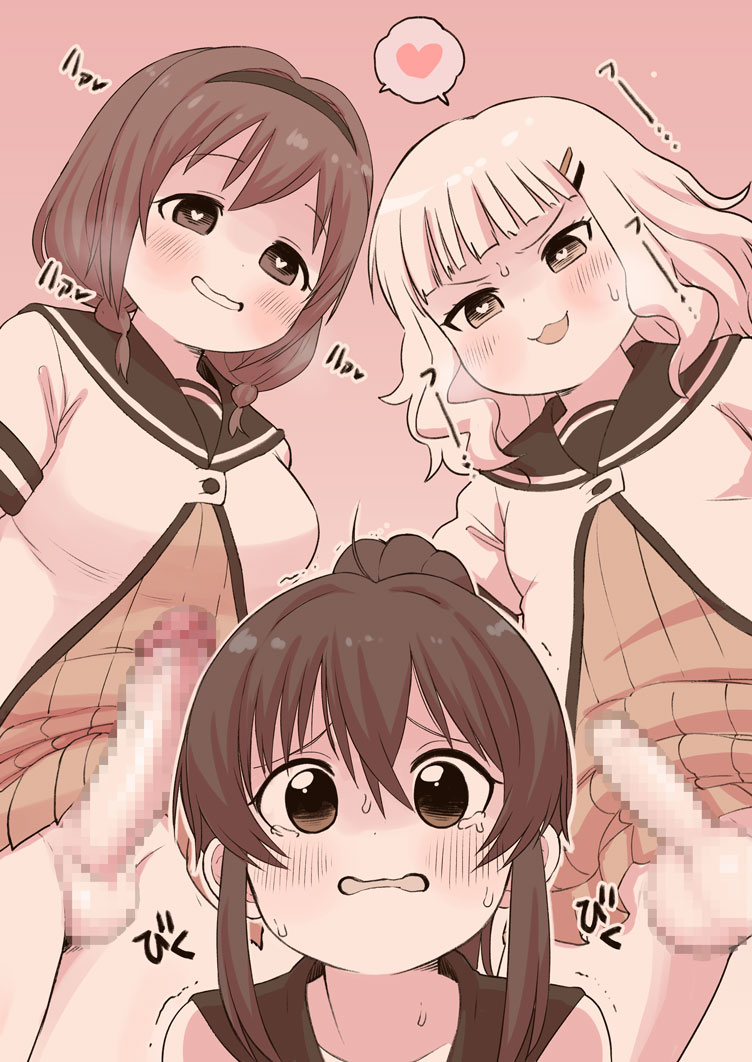 oomuro sakurako, furutani himawari, and sugiura ayano (yuruyuri) drawn by leonardo_16sei