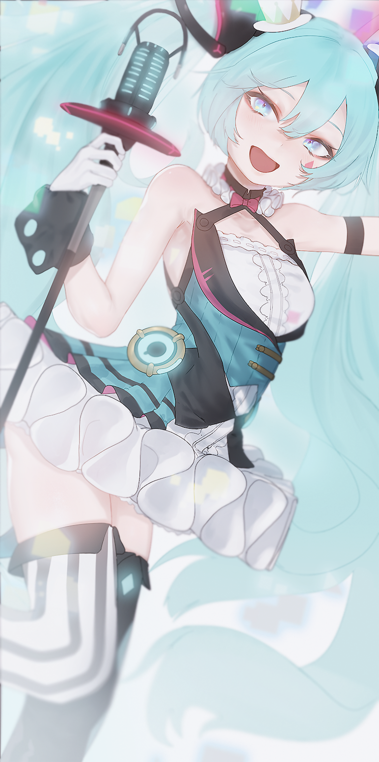 hatsune miku and magical mirai miku (vocaloid and 1 more) drawn by seikimatsu_rori