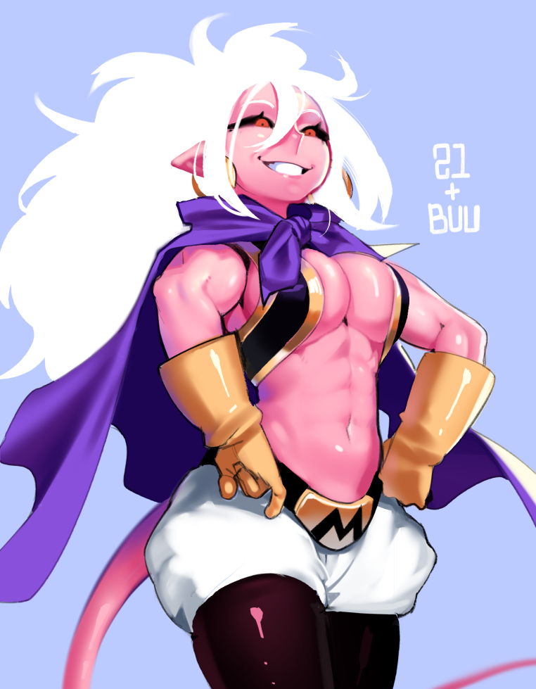 android 21, majin android 21, majin buu, and fat buu (dragon ball and 2 more) drawn by conto