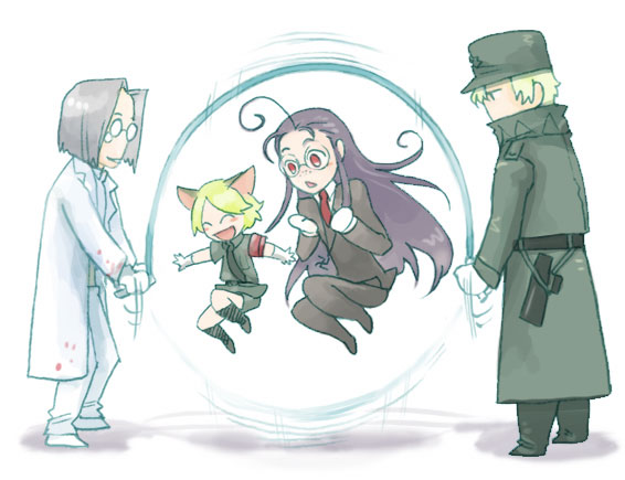 schroedinger, rip van winkle, captain, and doctor (hellsing) drawn by nankakureman