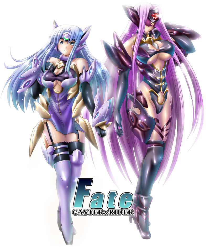 medusa, medea, kos-mos, t-elos, and kos-mos ver. 4 (fate and 3 more) drawn by steed_(steed_enterprise)