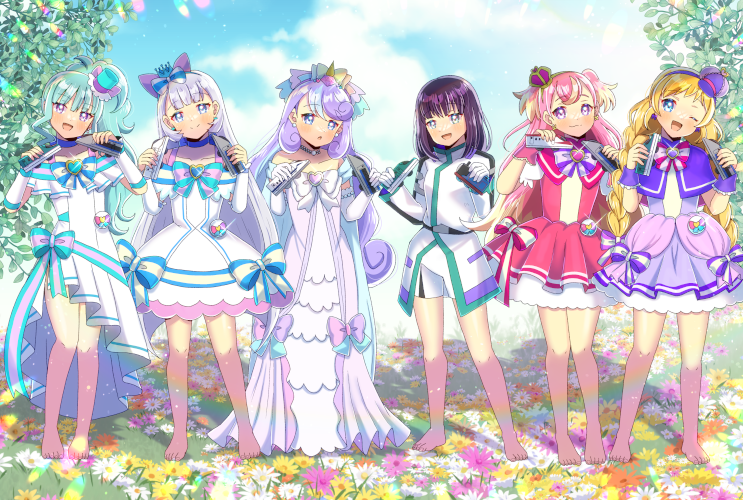 nekoyashiki yuki, inukai komugi, nekoyashiki mayu, inukai iroha, cure wonderful, and 4 more (precure and 3 more) drawn by kou_hiyoyo