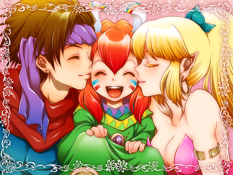 primm, popoi, and randi (seiken densetsu and 1 more) drawn by kida_sukizou