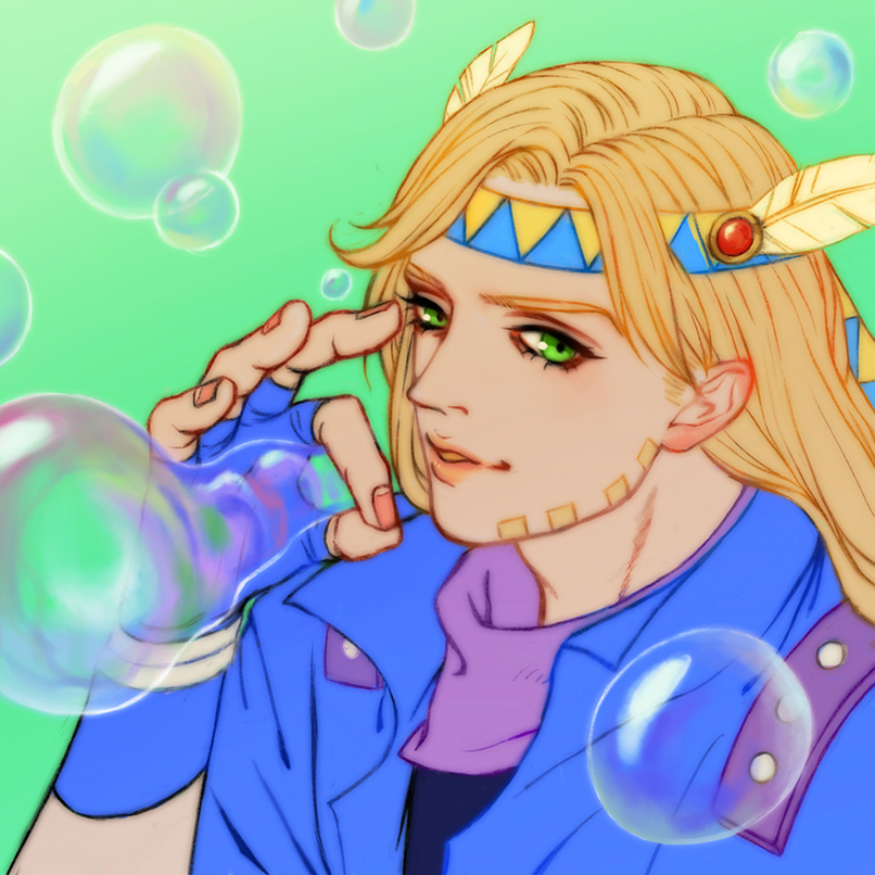 caesar anthonio zeppeli and gyro zeppeli (jojo no kimyou na bouken and 1 more) drawn by rin_(louis_m)