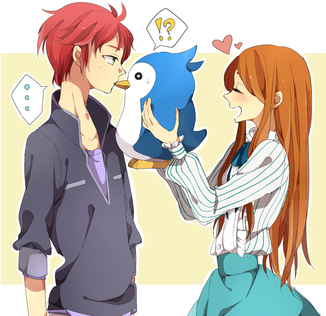 takakura himari, takakura kanba, penguin 3-gou, and penguin 2-gou (mawaru penguindrum) drawn by yorozuyozu