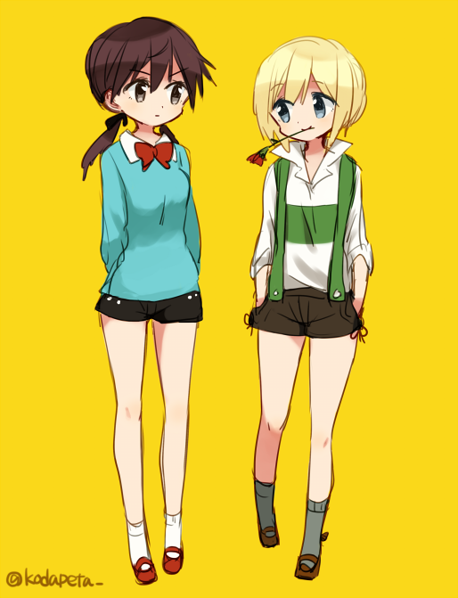 erica hartmann and gertrud barkhorn (world witches series and 1 more) drawn by kodamari