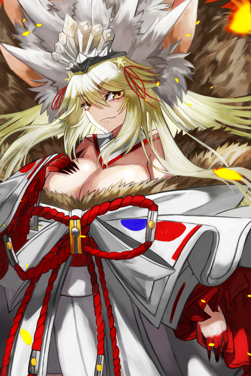 tamamo and koyanskaya (fate and 1 more) drawn by m0_chi