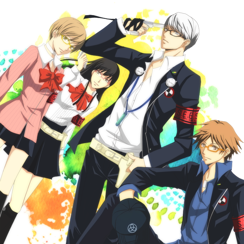 narukami yu, yuuki makoto, satonaka chie, amagi yukiko, takeba yukari, and 3 more (persona and 2 more) drawn by ponchizamurai
