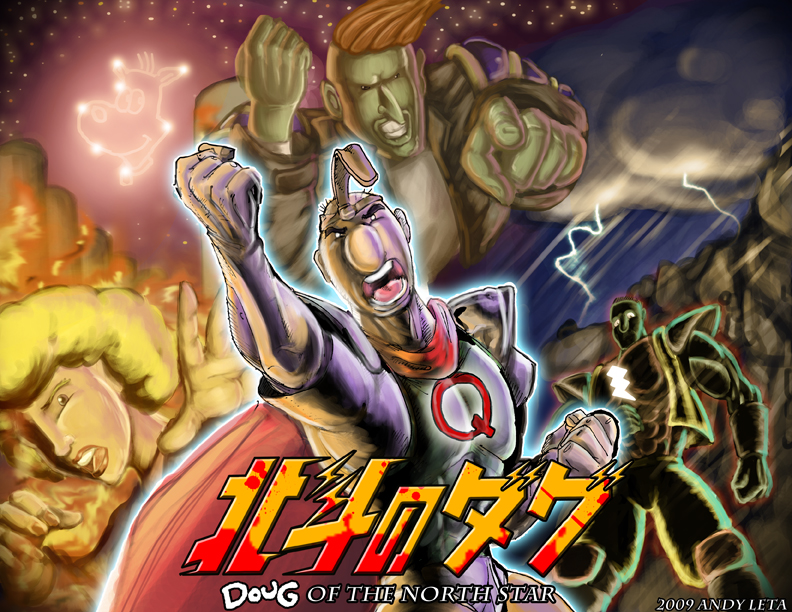 kenshiro, mr. heart, doug funnie, patti mayonnaise, quailman, and 1 more (hokuto no ken and 1 more) drawn by rockmanzallz