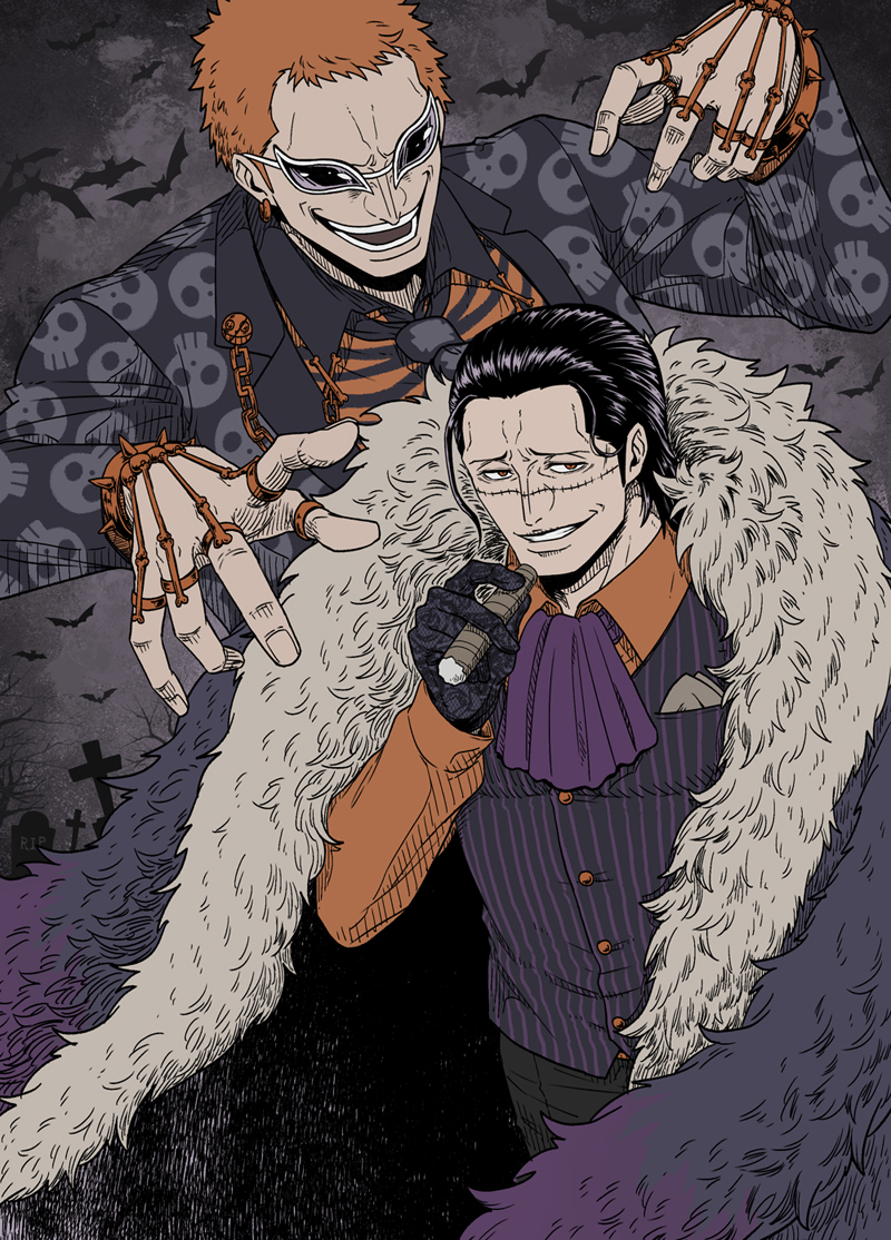 donquixote doflamingo and crocodile (one piece) drawn by k-4000