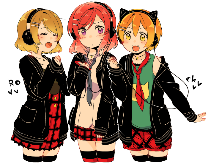 nishikino maki, hoshizora rin, and koizumi hanayo (love live! and 1 more) drawn by izumi_kirifu