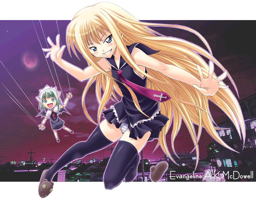 evangeline a.k. mcdowell and chachazero (mahou sensei negima!) drawn by ayase_shinomu