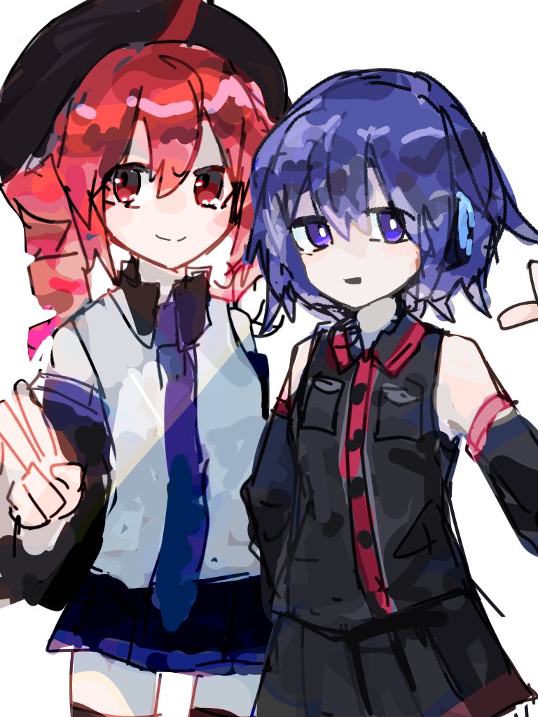 kasane teto and utane uta (utau) drawn by mizuna_(327)