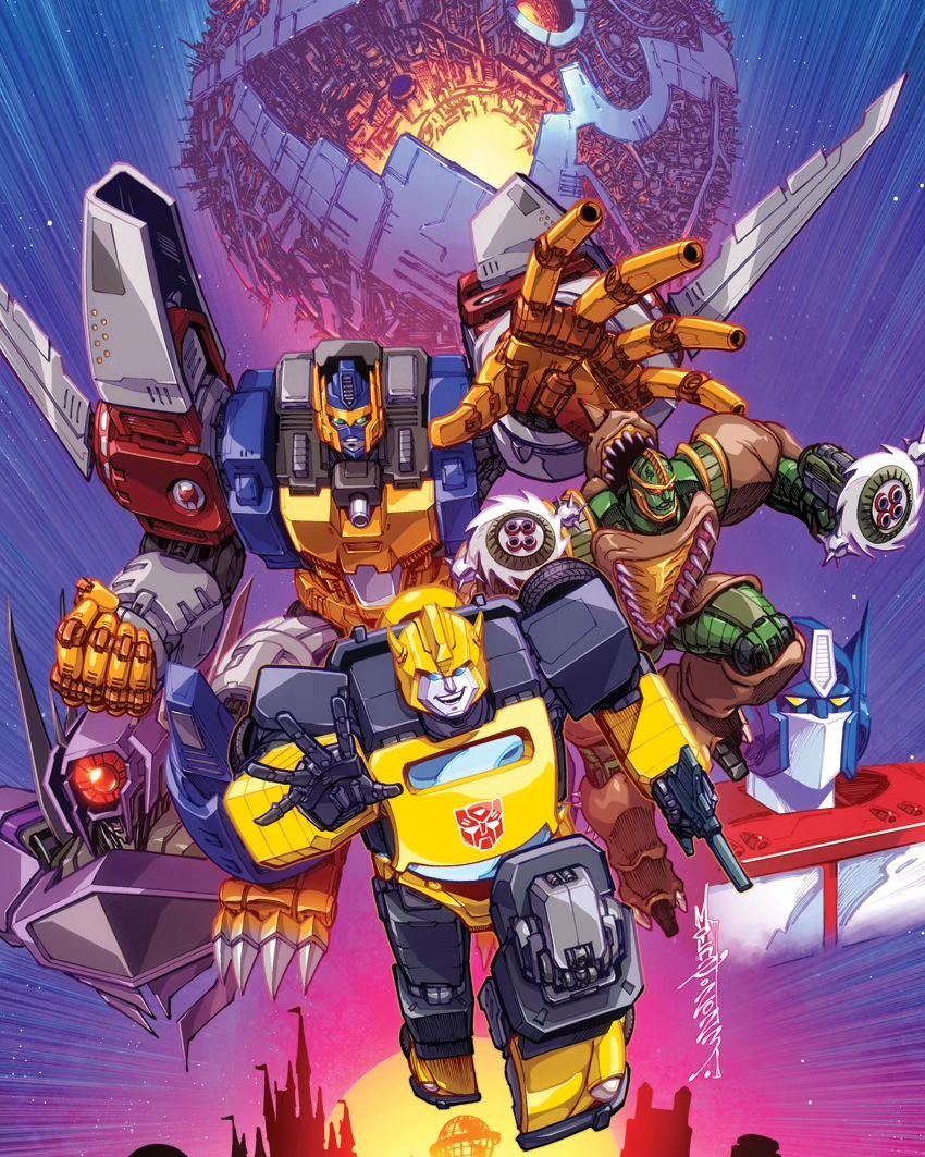 optimus prime, bumblebee, shockwave, rhinox, and optimal optimus (transformers and 7 more) drawn by alex_milne and dyemooch