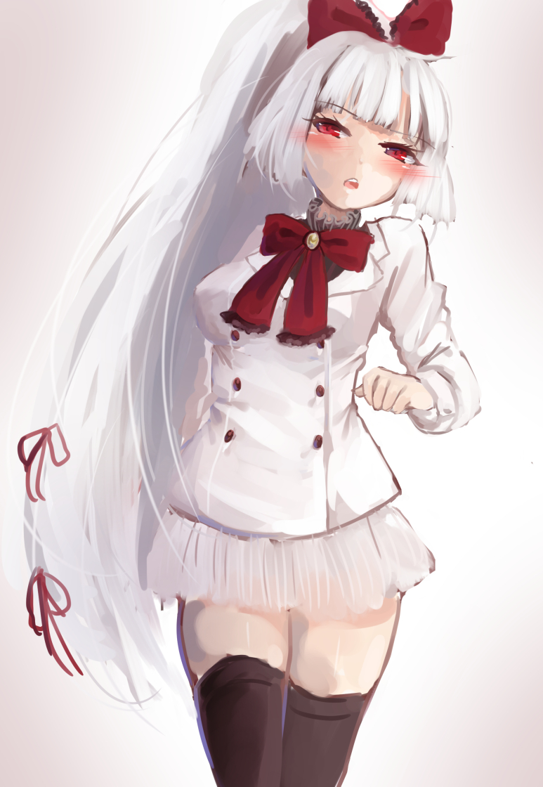 fujiwara no mokou (touhou) drawn by shiromoru_(yozakura_rety)